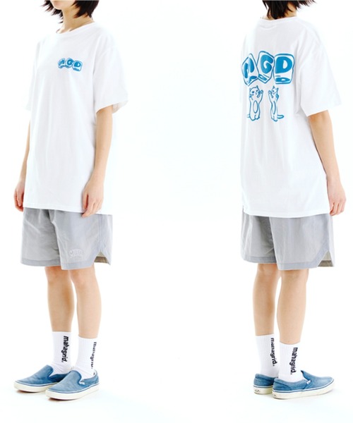 MAHAGRID（マハグリッド）の「A'GEM/9 × .kom『mahagrid/マハグリッド』MGD DICE TEE/マハグリッド ダイス Tシャツ 半袖 カットソー（Tシャツ/カットソー・レディース・ホワイト/チャコールグレー/イエロー・M/L）」の4枚目の写真