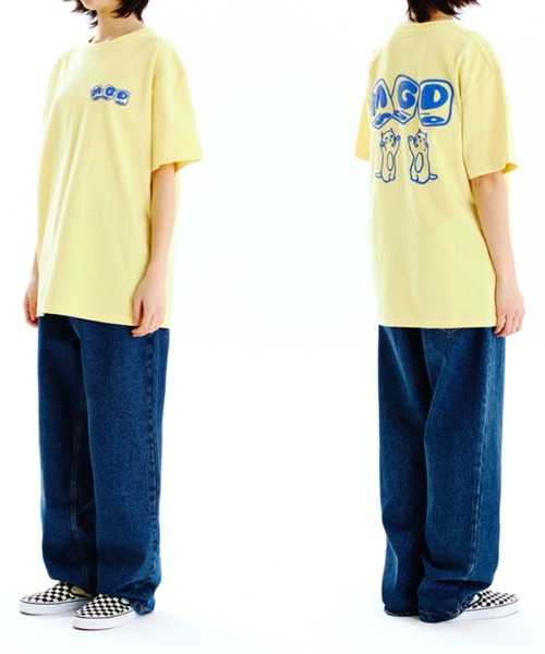 MAHAGRID（マハグリッド）の「A'GEM/9 × .kom『mahagrid/マハグリッド』MGD DICE TEE/マハグリッド ダイス Tシャツ 半袖 カットソー（Tシャツ/カットソー・レディース・ホワイト/チャコールグレー/イエロー・M/L）」の8枚目の写真