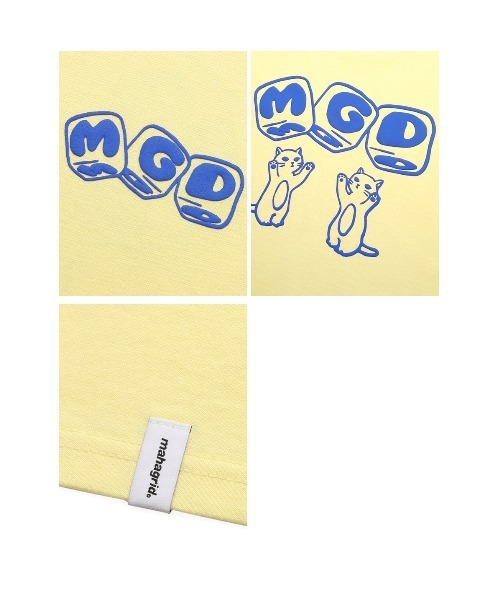 MAHAGRID（マハグリッド）の「A'GEM/9 × .kom『mahagrid/マハグリッド』MGD DICE TEE/マハグリッド ダイス Tシャツ 半袖 カットソー（Tシャツ/カットソー・レディース・ホワイト/チャコールグレー/イエロー・M/L）」の13枚目の写真