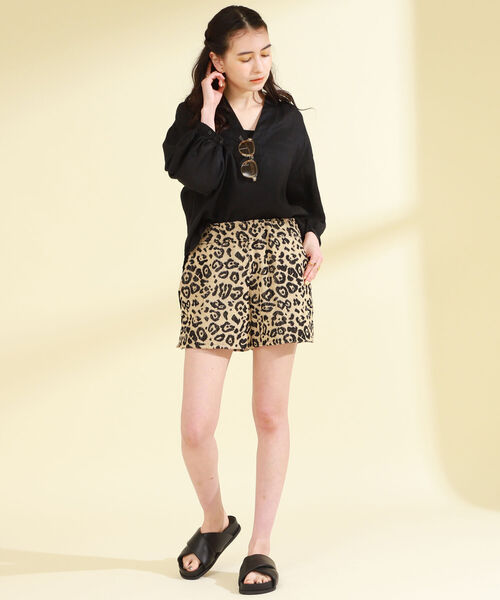 Ray BEAMS（レイビームス）の「Ray BEAMS / リネン コクーン スキッパー シャツ（シャツ/ブラウス・レディース・ブラック/ホワイト/イエロー・ONE SIZE）」の14枚目の写真