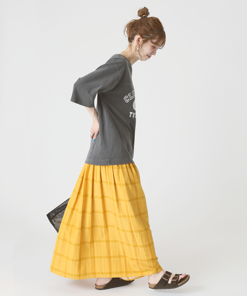 B.C STOCK(ベーセーストック)の「College football tee(Tシャツ/カットソー・レディース・チャコールグレー/イエロー/オレンジ/ブルー・FREE)」の6枚目の写真