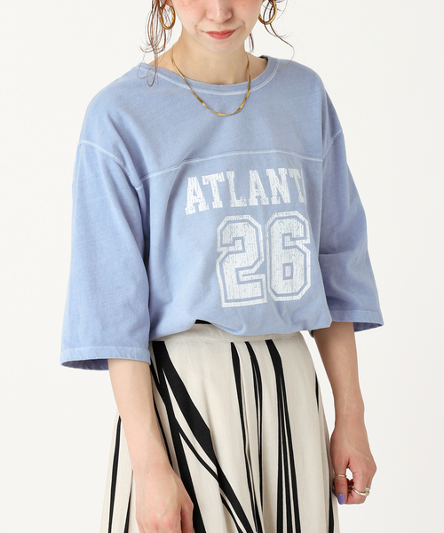 B.C STOCK(ベーセーストック)の「College football tee(Tシャツ/カットソー・レディース・チャコールグレー/イエロー/オレンジ/ブルー・FREE)」の12枚目の写真