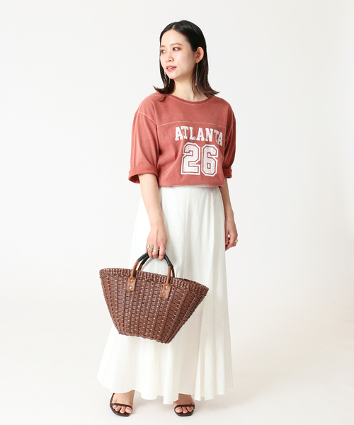 B.C STOCK(ベーセーストック)の「College football tee(Tシャツ/カットソー・レディース・チャコールグレー/イエロー/オレンジ/ブルー・FREE)」の13枚目の写真