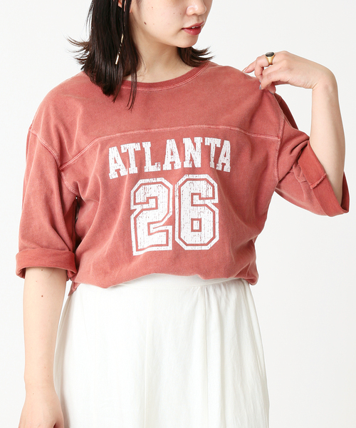 B.C STOCK(ベーセーストック)の「College football tee(Tシャツ/カットソー・レディース・チャコールグレー/イエロー/オレンジ/ブルー・FREE)」の16枚目の写真