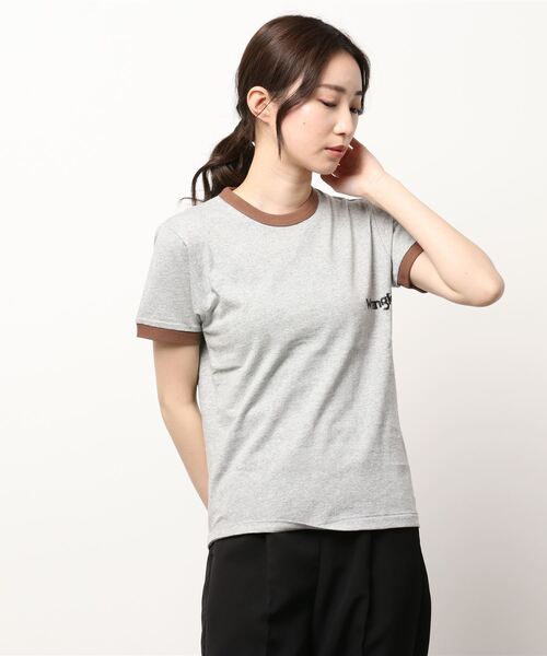 Wrangler（ラングラー）の「ラングラーバックガールT（Tシャツ/カットソー・レディース・グレー/ホワイト・SMALL）」の6枚目の写真