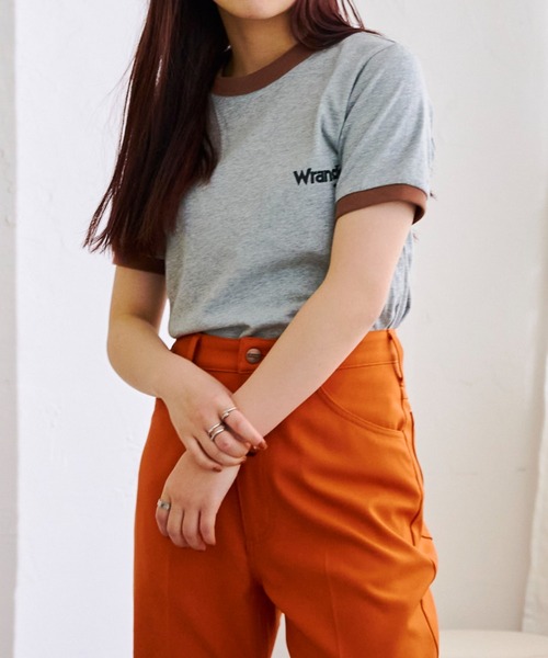 Wrangler（ラングラー）の「ラングラーバックガールT（Tシャツ/カットソー・レディース・グレー/ホワイト・SMALL）」の12枚目の写真
