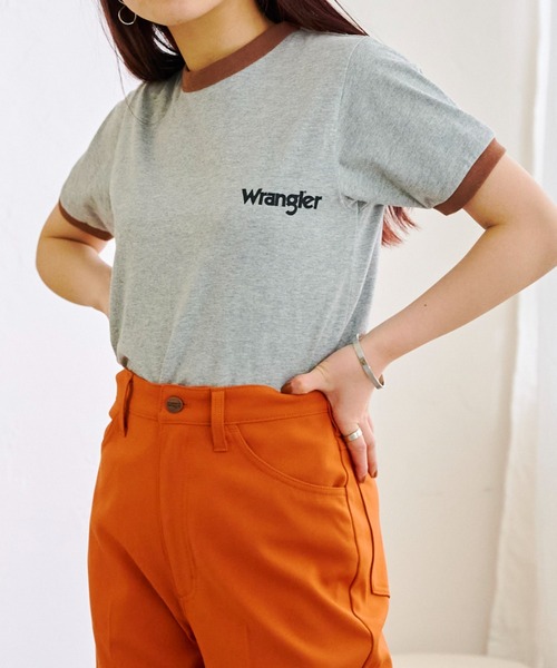 Wrangler（ラングラー）の「ラングラーバックガールT（Tシャツ/カットソー・レディース・グレー/ホワイト・SMALL）」の11枚目の写真