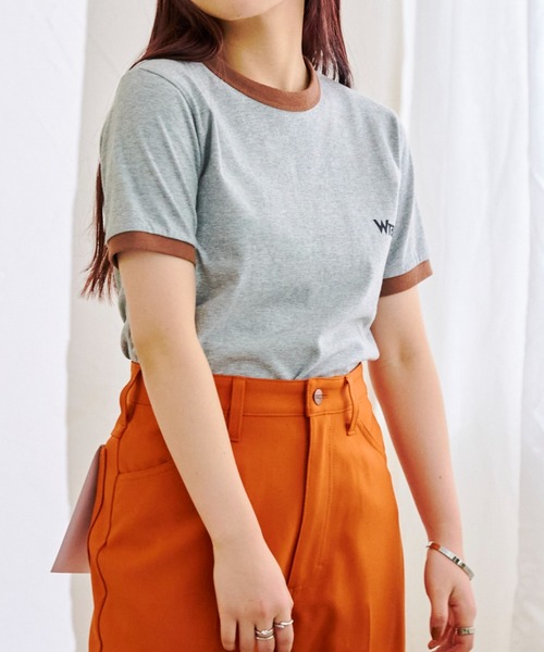 Wrangler（ラングラー）の「ラングラーバックガールT（Tシャツ/カットソー・レディース・グレー/ホワイト・SMALL）」の10枚目の写真