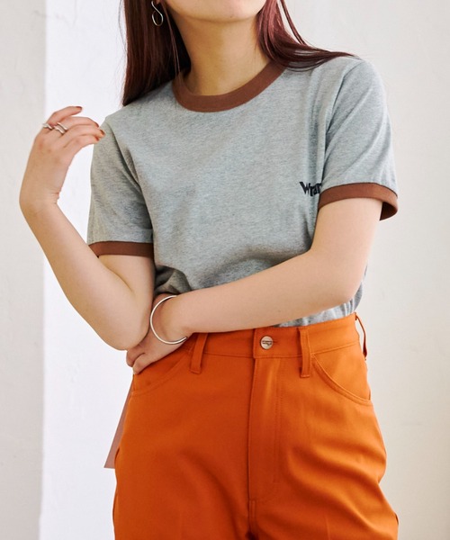 Wrangler（ラングラー）の「ラングラーバックガールT（Tシャツ/カットソー・レディース・グレー/ホワイト・SMALL）」の9枚目の写真