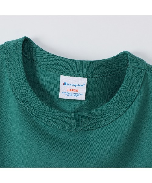 Champion(チャンピオン)の「【Champion/チャンピオン】メンズ ベーシック ショートスリーブTシャツ(Tシャツ/カットソー・メンズ・ブラック/グレー/ネイビー/ホワイト×レッド/ホワイト×ネイビー/グリーン系その他/ベージュ/バーガンディー・MEDIUM/LARGE/XX-LARGE/X-LARGE)」の19枚目の写真