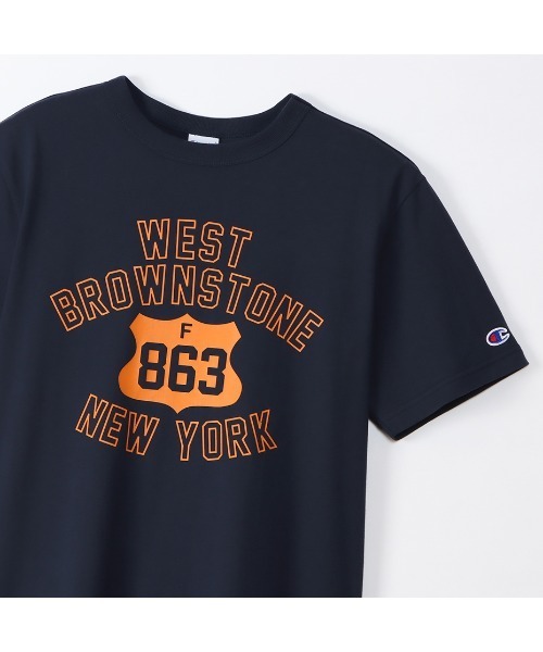 Champion(チャンピオン)の「【Champion/チャンピオン】メンズ ベーシック ショートスリーブTシャツ(Tシャツ/カットソー・メンズ・ブラック/グレー/ネイビー/ホワイト×レッド/ホワイト×ネイビー/グリーン系その他/ベージュ/バーガンディー・MEDIUM/LARGE/XX-LARGE/X-LARGE)」の16枚目の写真