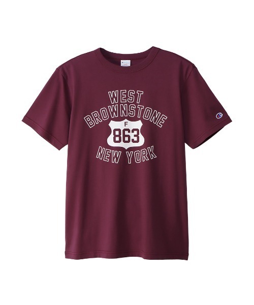 Champion(チャンピオン)の「【Champion/チャンピオン】メンズ ベーシック ショートスリーブTシャツ(Tシャツ/カットソー・メンズ・ブラック/グレー/ネイビー/ホワイト×レッド/ホワイト×ネイビー/グリーン系その他/ベージュ/バーガンディー・MEDIUM/LARGE/XX-LARGE/X-LARGE)」の13枚目の写真
