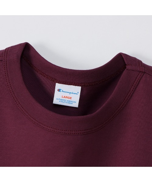 Champion(チャンピオン)の「【Champion/チャンピオン】メンズ ベーシック ショートスリーブTシャツ(Tシャツ/カットソー・メンズ・ブラック/グレー/ネイビー/ホワイト×レッド/ホワイト×ネイビー/グリーン系その他/ベージュ/バーガンディー・MEDIUM/LARGE/XX-LARGE/X-LARGE)」の11枚目の写真
