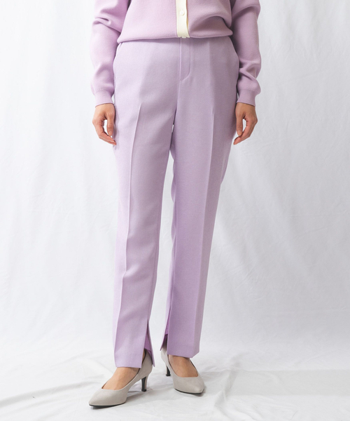 NARACAMICIE（ナラカミーチェ）の「麻調オックステーパードパンツ（その他パンツ・レディース・ブルー/ブラック/グリーン/パープル/イエロー/オレンジ・M/X-LARGE/MEDIUM）」の4枚目の写真