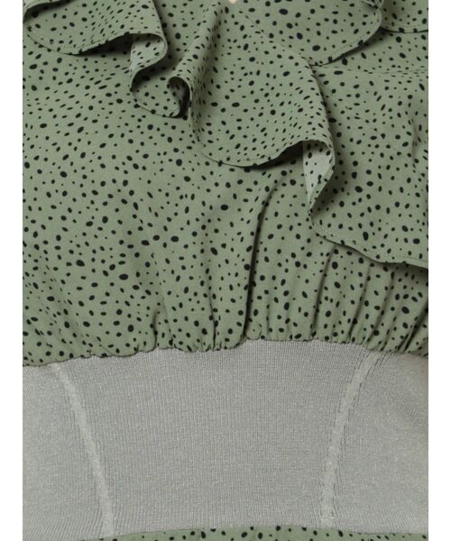 LAGUNAMOON（ラグナムーン）の「ドットラッフルワンピース（ワンピース・レディース・ホワイト/ブラック/グリーン・SMALL/MEDIUM）」の14枚目の写真