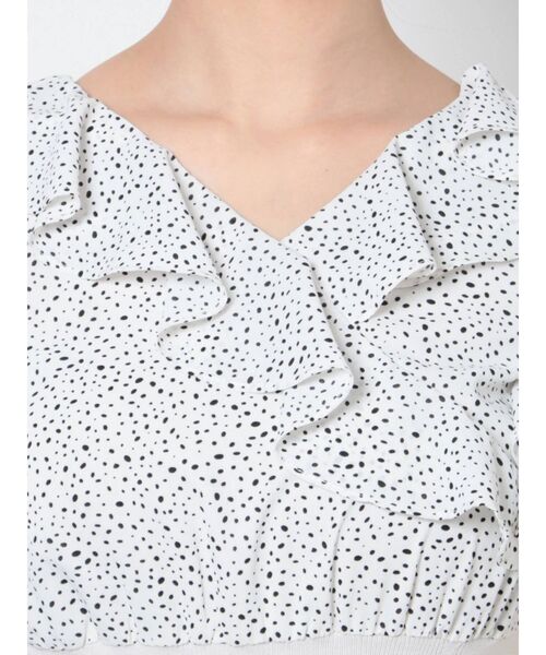 LAGUNAMOON（ラグナムーン）の「ドットラッフルワンピース（ワンピース・レディース・ホワイト/ブラック/グリーン・SMALL/MEDIUM）」の19枚目の写真