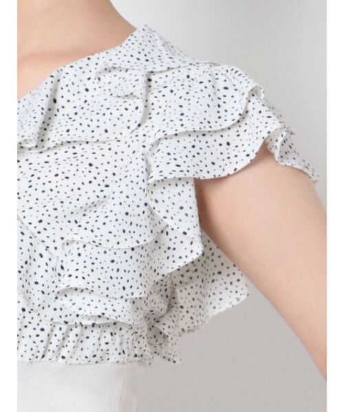 LAGUNAMOON（ラグナムーン）の「ドットラッフルワンピース（ワンピース・レディース・ホワイト/ブラック/グリーン・SMALL/MEDIUM）」の20枚目の写真