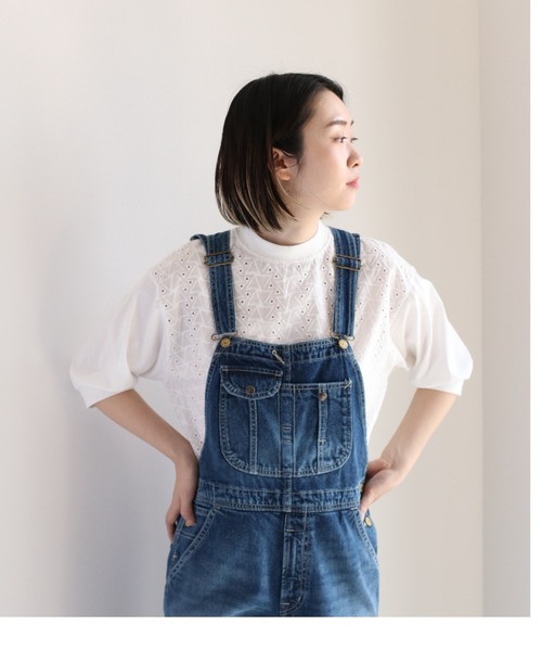 cepo(セポ)の「シシュウレースTee(Tシャツ/カットソー・レディース・ネイビー/オフホワイト/オレンジ/グリーン・M)」の16枚目の写真
