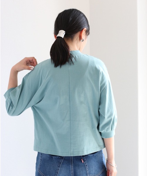 cepo(セポ)の「シシュウレースTee(Tシャツ/カットソー・レディース・ネイビー/オフホワイト/オレンジ/グリーン・M)」の7枚目の写真