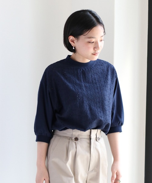 cepo(セポ)の「シシュウレースTee(Tシャツ/カットソー・レディース・ネイビー/オフホワイト/オレンジ/グリーン・M)」の19枚目の写真
