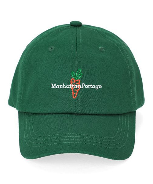 Manhattan Portage(マンハッタンポーテージ)の「Manhattan Portage/マンハッタンポーテージ 6パネルキャップ Carrotsコラボモデル MP157(キャップ・メンズ・ブラック/グリーン・FREE)」の1枚目の写真