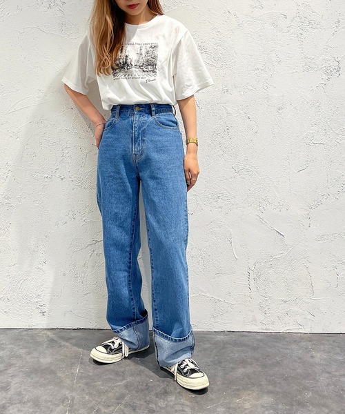 apres jour mignon(アプレジュールミニョン)の「フォトプリントT【ZOZOTOWN限定アイテム】(Tシャツ/カットソー・レディース・ホワイト系その他/オフホワイト/ブラック系その他/ライトイエロー/ブラック・フリー/X-LARGE)」の14枚目の写真