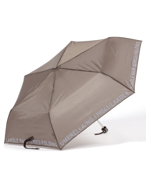LAKOLE（ラコレ）の「大判レタリング折り畳み傘 / 258377（折りたたみ傘・レディース・イエロー/グレー/ネイビー/マスタード/ライトグレー/チャコール/ベージュ・FREE）」の12枚目の写真