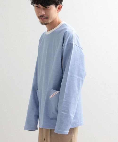 SMITH'S(スミス)の「【SMITH'S AMERICAN/スミス アメリカン】2ポケット ステッチ ロングスリーブTシャツ(Tシャツ/カットソー・メンズ・グレー/オフホワイト/ホワイト系その他/グレー系その他・MEDIUM/LARGE)」の6枚目の写真