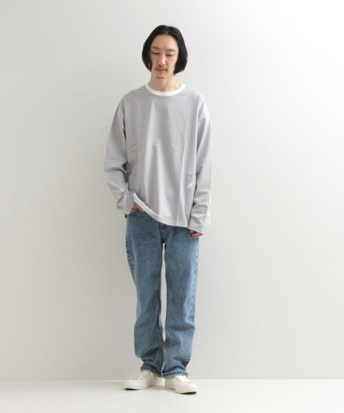 SMITH'S(スミス)の「【SMITH'S AMERICAN/スミス アメリカン】2ポケット ステッチ ロングスリーブTシャツ(Tシャツ/カットソー・メンズ・グレー/オフホワイト/ホワイト系その他/グレー系その他・MEDIUM/LARGE)」の14枚目の写真