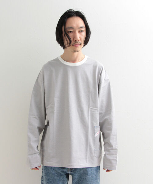 SMITH'S(スミス)の「【SMITH'S AMERICAN/スミス アメリカン】2ポケット ステッチ ロングスリーブTシャツ(Tシャツ/カットソー・メンズ・グレー/オフホワイト/ホワイト系その他/グレー系その他・MEDIUM/LARGE)」の15枚目の写真