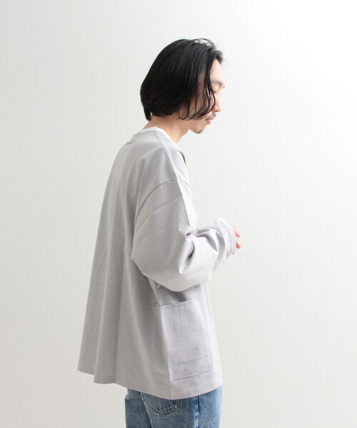 SMITH'S(スミス)の「【SMITH'S AMERICAN/スミス アメリカン】2ポケット ステッチ ロングスリーブTシャツ(Tシャツ/カットソー・メンズ・グレー/オフホワイト/ホワイト系その他/グレー系その他・MEDIUM/LARGE)」の16枚目の写真