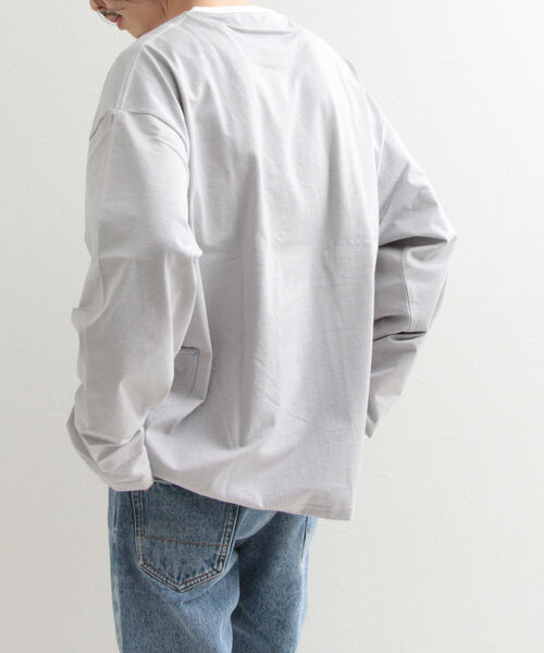 SMITH'S(スミス)の「【SMITH'S AMERICAN/スミス アメリカン】2ポケット ステッチ ロングスリーブTシャツ(Tシャツ/カットソー・メンズ・グレー/オフホワイト/ホワイト系その他/グレー系その他・MEDIUM/LARGE)」の17枚目の写真