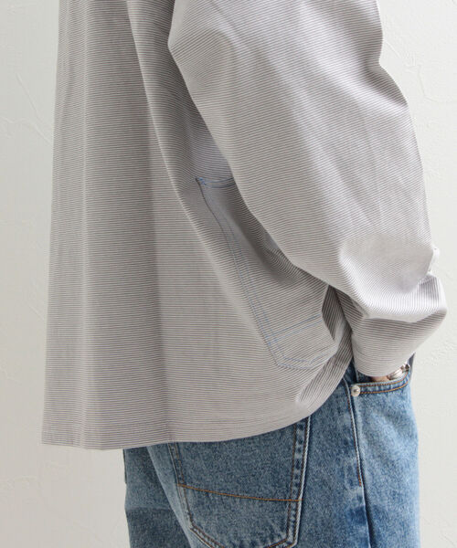 SMITH'S(スミス)の「【SMITH'S AMERICAN/スミス アメリカン】2ポケット ステッチ ロングスリーブTシャツ(Tシャツ/カットソー・メンズ・グレー/オフホワイト/ホワイト系その他/グレー系その他・MEDIUM/LARGE)」の18枚目の写真