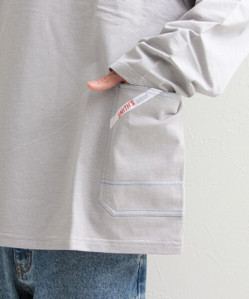SMITH'S(スミス)の「【SMITH'S AMERICAN/スミス アメリカン】2ポケット ステッチ ロングスリーブTシャツ(Tシャツ/カットソー・メンズ・グレー/オフホワイト/ホワイト系その他/グレー系その他・MEDIUM/LARGE)」の20枚目の写真