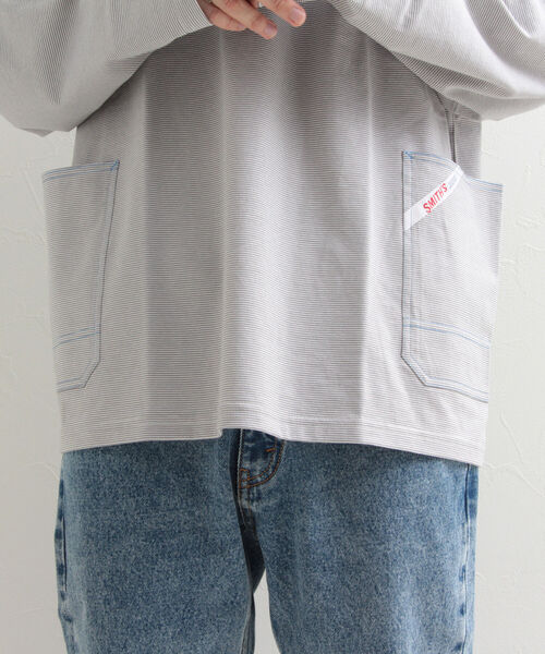 SMITH'S(スミス)の「【SMITH'S AMERICAN/スミス アメリカン】2ポケット ステッチ ロングスリーブTシャツ(Tシャツ/カットソー・メンズ・グレー/オフホワイト/ホワイト系その他/グレー系その他・MEDIUM/LARGE)」の22枚目の写真