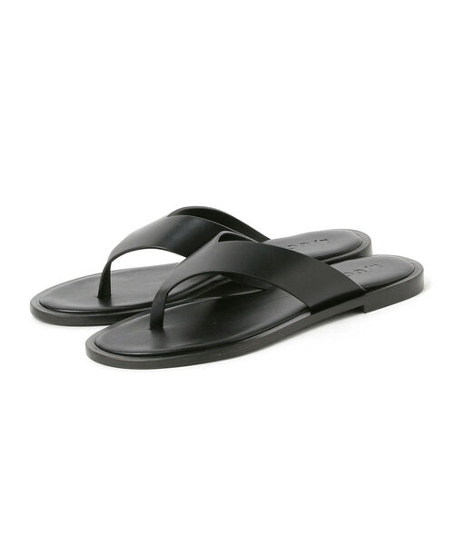 BEAMS F（ビームスエフ）の「L/UCCA / 別注 レザー ビーチサンダル（サンダル・メンズ・ブラック/ダークブラウン・40/41/42/43）」の15枚目の写真