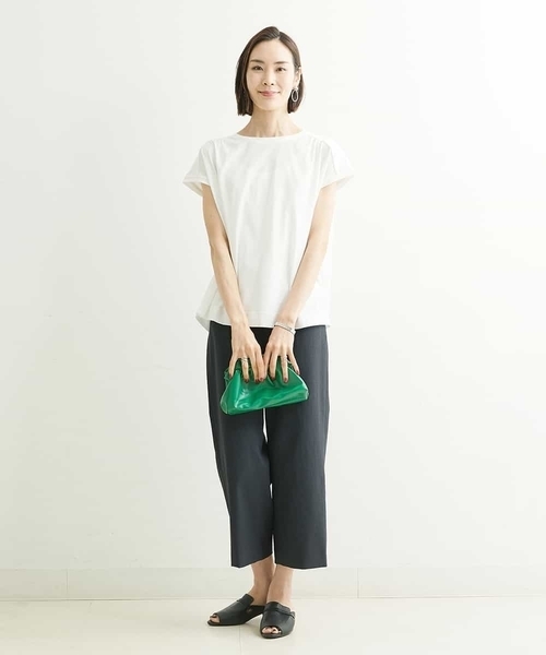 定番人気]ストレッチワイドパンツ（短め）（その他パンツ）｜MICHEL