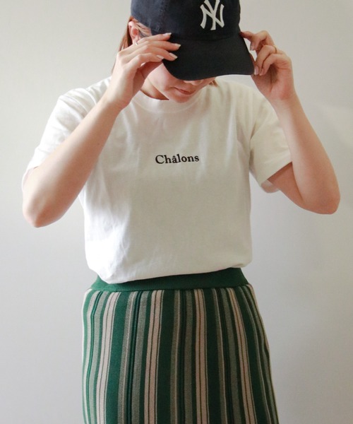 VENCEEXCHANGE(ヴァンスエクスチェンジ)の「USAコットン刺繍ロゴTシャツ(Tシャツ/カットソー・レディース・オフホワイト/グレー/ダークグレー/オリーブ・FREE)」の5枚目の写真