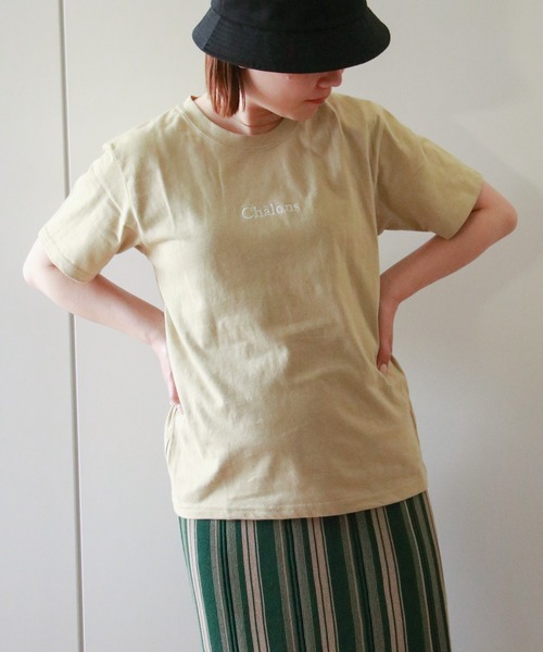 VENCEEXCHANGE(ヴァンスエクスチェンジ)の「USAコットン刺繍ロゴTシャツ(Tシャツ/カットソー・レディース・オフホワイト/グレー/ダークグレー/オリーブ・FREE)」の12枚目の写真