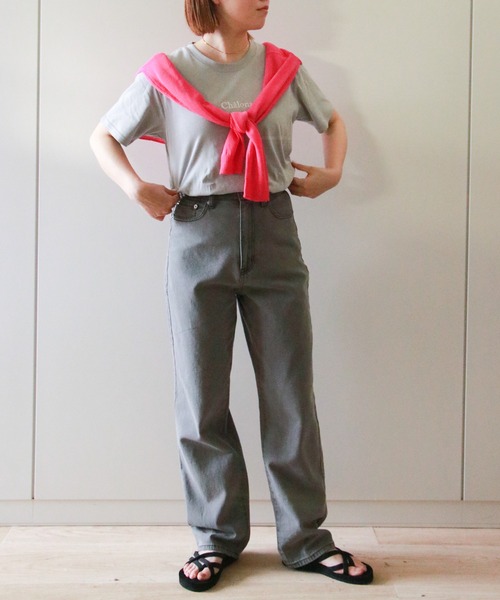 VENCEEXCHANGE(ヴァンスエクスチェンジ)の「USAコットン刺繍ロゴTシャツ(Tシャツ/カットソー・レディース・オフホワイト/グレー/ダークグレー/オリーブ・FREE)」の13枚目の写真