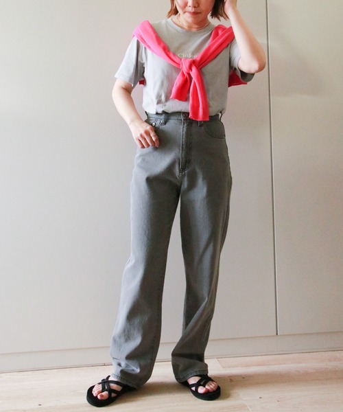 VENCEEXCHANGE(ヴァンスエクスチェンジ)の「USAコットン刺繍ロゴTシャツ(Tシャツ/カットソー・レディース・オフホワイト/グレー/ダークグレー/オリーブ・FREE)」の7枚目の写真