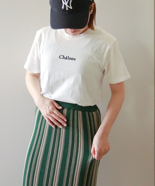 VENCEEXCHANGE(ヴァンスエクスチェンジ)の「USAコットン刺繍ロゴTシャツ(Tシャツ/カットソー・レディース・オフホワイト/グレー/ダークグレー/オリーブ・FREE)」の19枚目の写真