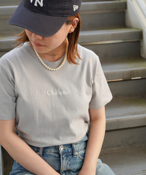 VENCEEXCHANGE(ヴァンスエクスチェンジ)の「USAコットン刺繍ロゴTシャツ(Tシャツ/カットソー・レディース・オフホワイト/グレー/ダークグレー/オリーブ・FREE)」の20枚目の写真