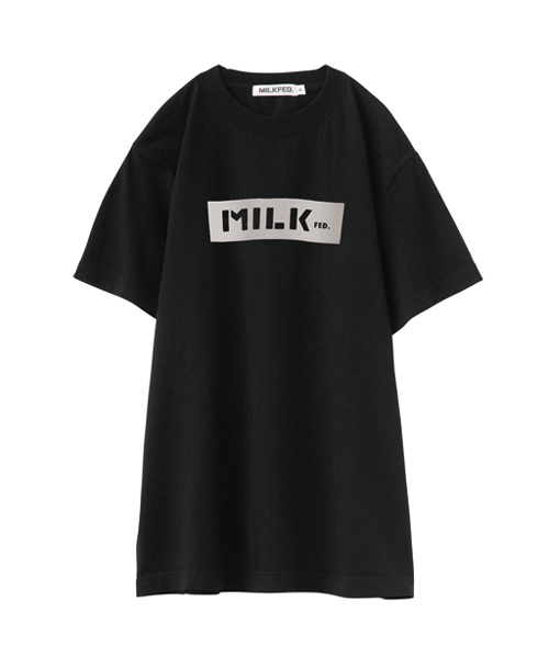 MILKFED.（ミルクフェド）の「S/S BASIC TEE BAR　（Tシャツ/ロゴ）（Tシャツ/カットソー・レディース・ホワイト/ブラック/ネイビー/オリーブ・MEDIUM/SMALL）」の3枚目の写真