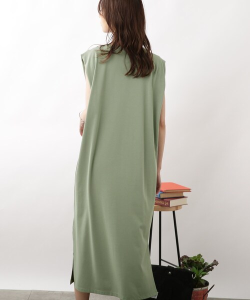 DRESKIP（ドレスキップ）の「◆肩タックワンピース（ワンピース・レディース・オリーブ/オフホワイト/ブラック・03/02/04）」の14枚目の写真