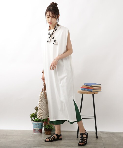 DRESKIP（ドレスキップ）の「◆肩タックワンピース（ワンピース・レディース・オリーブ/オフホワイト/ブラック・03/02/04）」の15枚目の写真