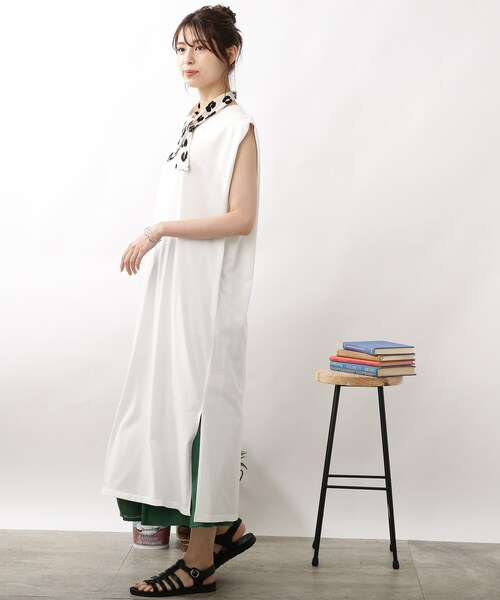 DRESKIP（ドレスキップ）の「◆肩タックワンピース（ワンピース・レディース・オリーブ/オフホワイト/ブラック・03/02/04）」の22枚目の写真