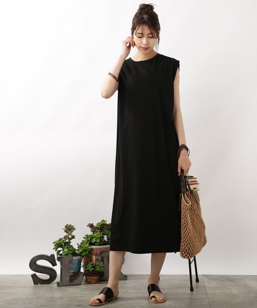 DRESKIP（ドレスキップ）の「◆肩タックワンピース（ワンピース・レディース・オリーブ/オフホワイト/ブラック・03/02/04）」の19枚目の写真