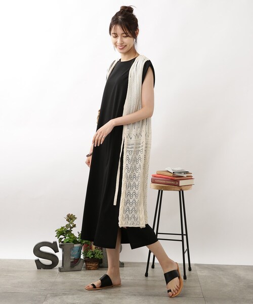 DRESKIP（ドレスキップ）の「◆肩タックワンピース（ワンピース・レディース・オリーブ/オフホワイト/ブラック・03/02/04）」の16枚目の写真