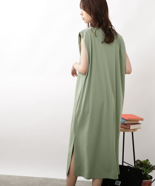 DRESKIP（ドレスキップ）の「◆肩タックワンピース（ワンピース・レディース・オリーブ/オフホワイト/ブラック・03/02/04）」の13枚目の写真